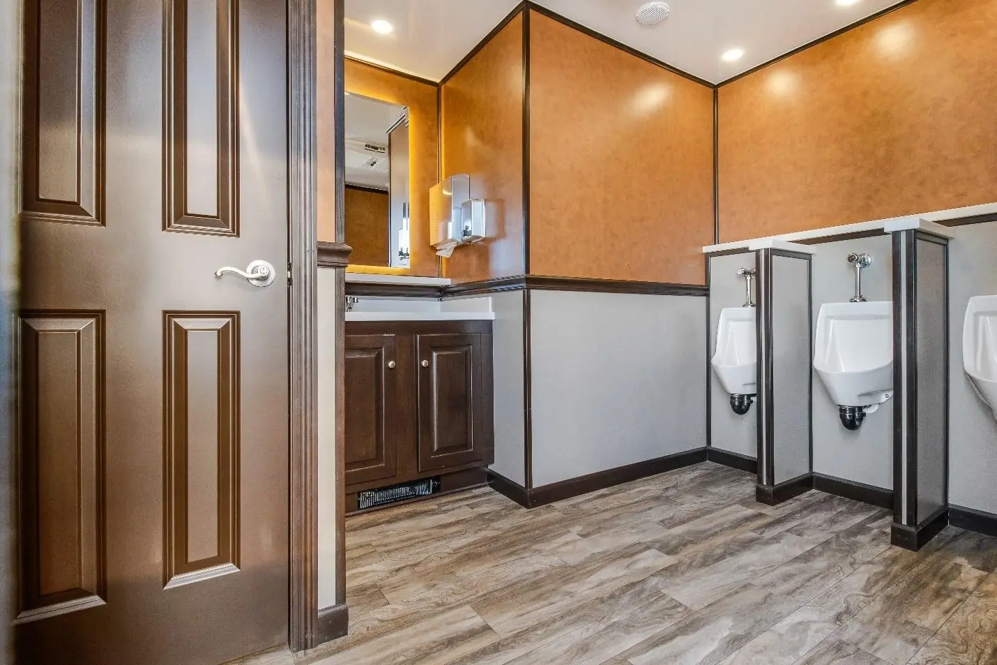 interior of restroom trailers