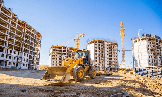 Ongoing work at a construction site Ongoing work at a construction site