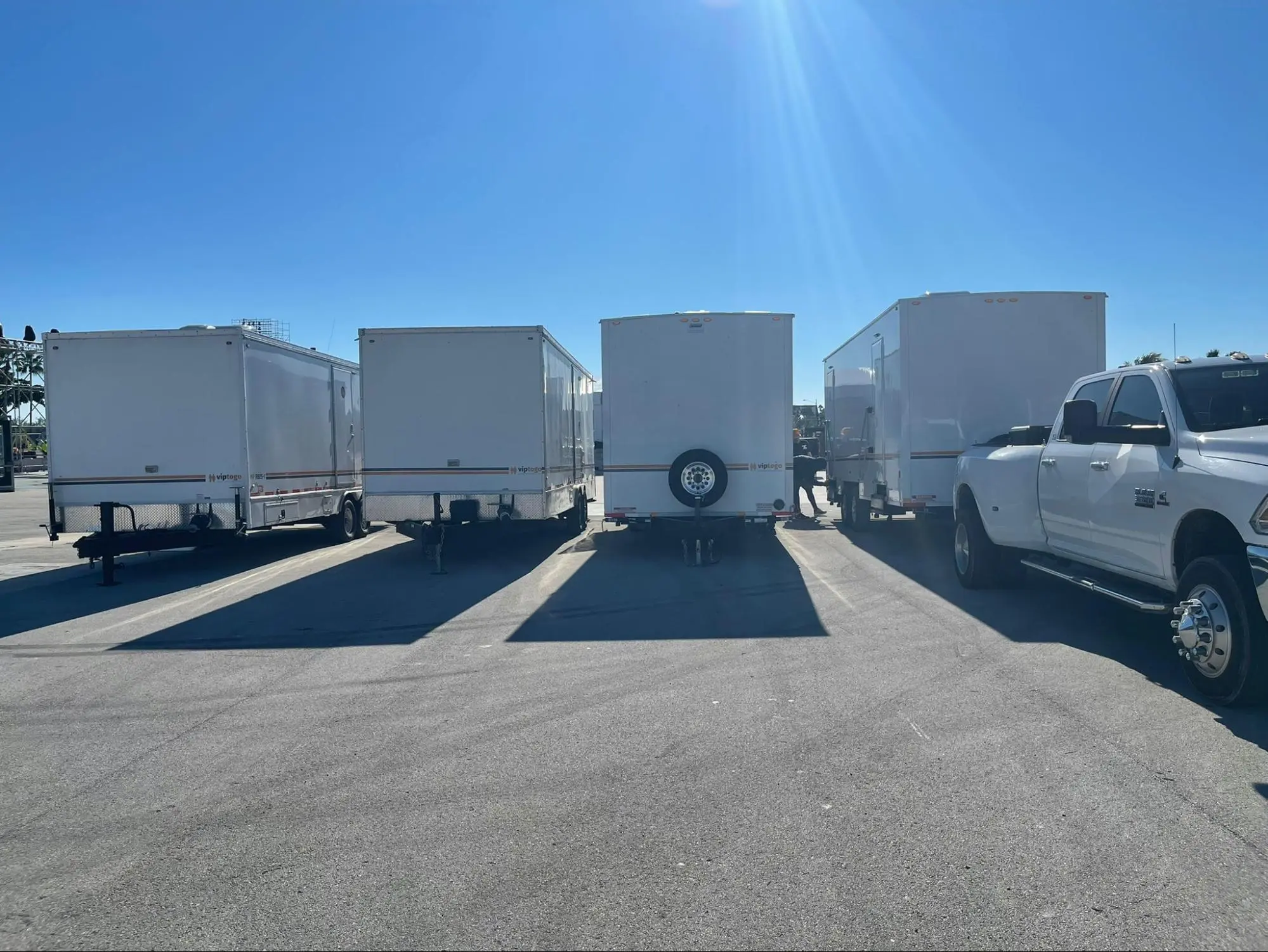 premium film set porta potties