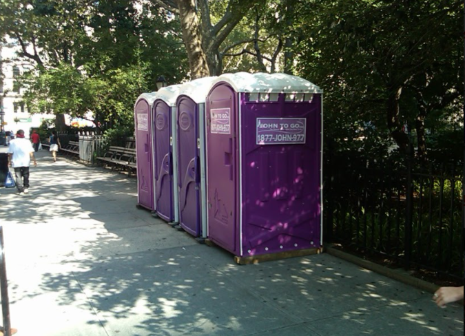 John to Go’s rent a porta potty NY set up in Manhattan