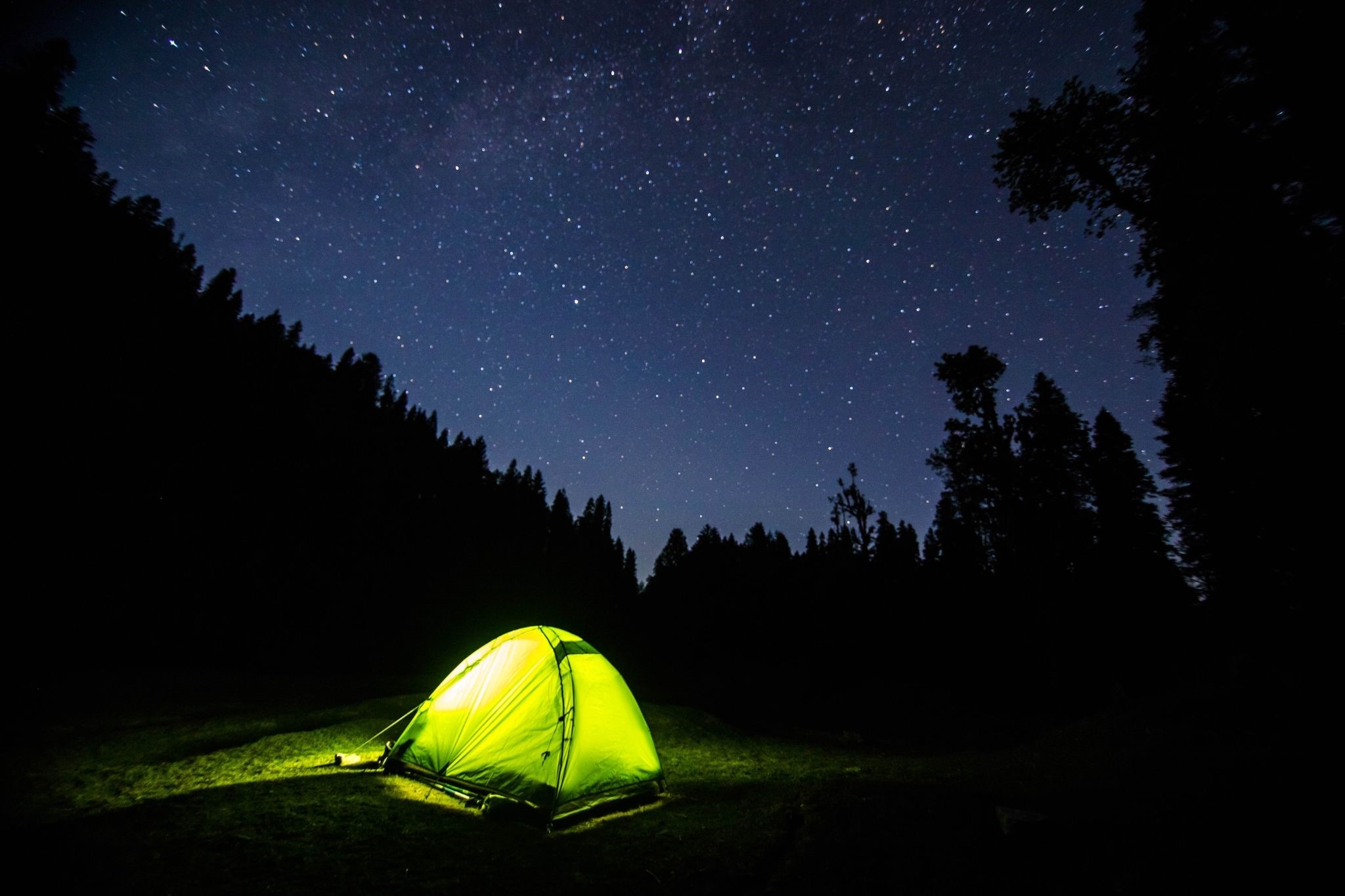 Campsite at night