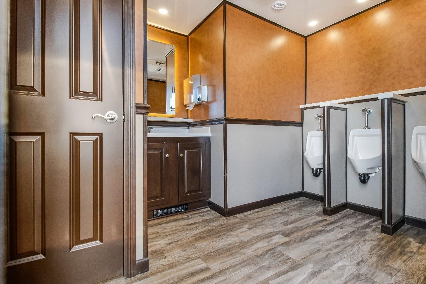 interior of restroom trailers