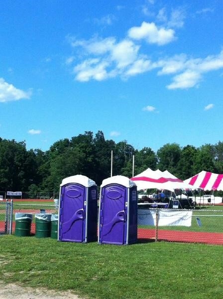 porta potty units at event