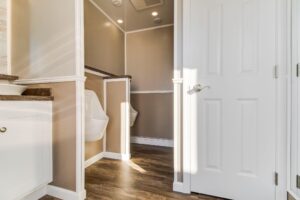 interior view of fancy portable bathroom