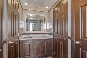 interior view of fancy portable bathroom