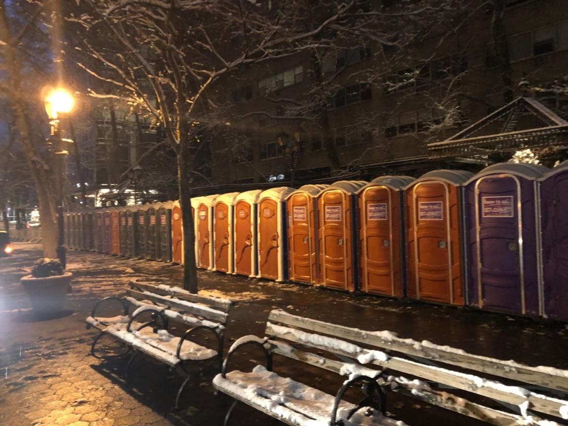 porta potty for winter event