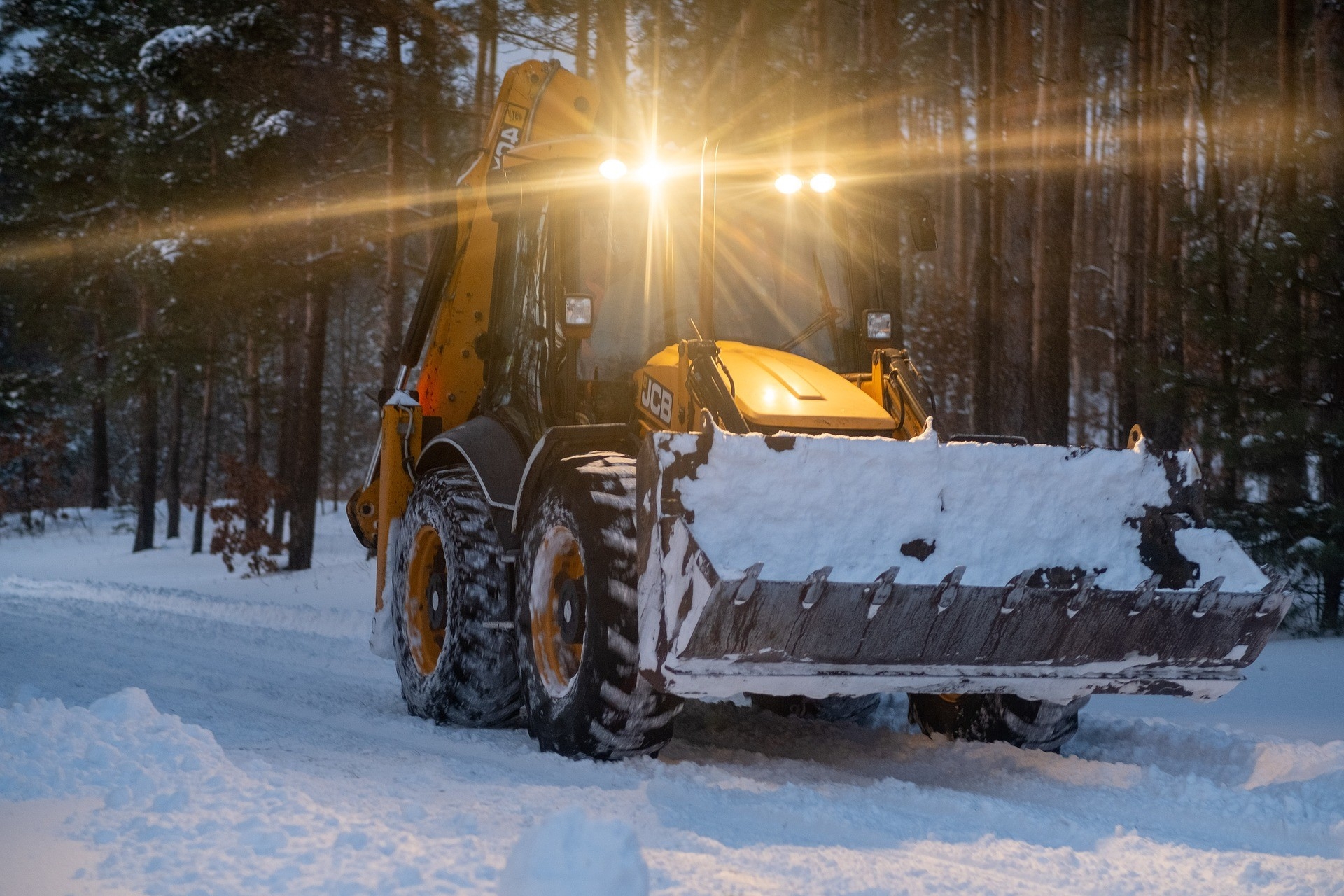 tractor removing snow