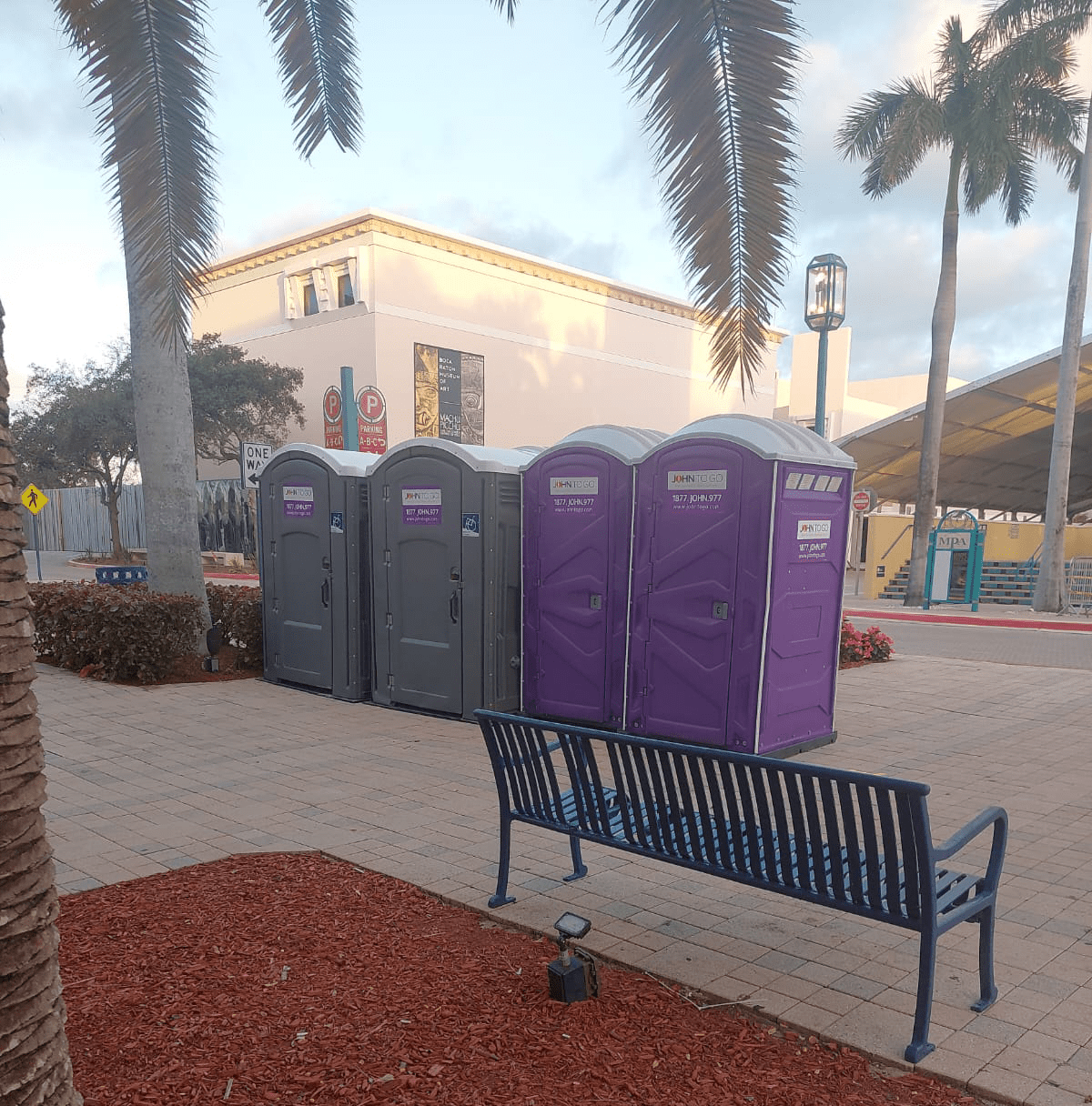 several portable toilets near Fort Lauderdale