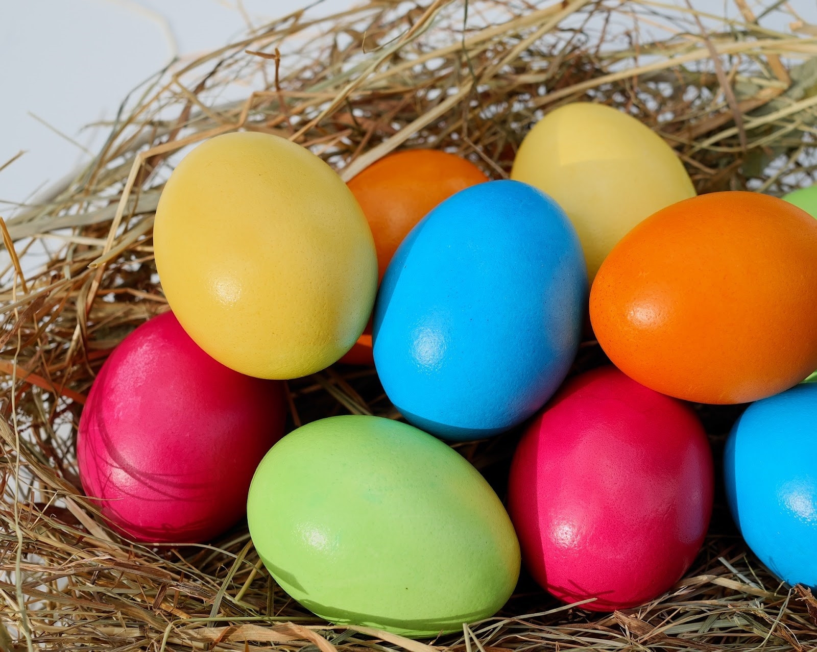 colored easter eggs