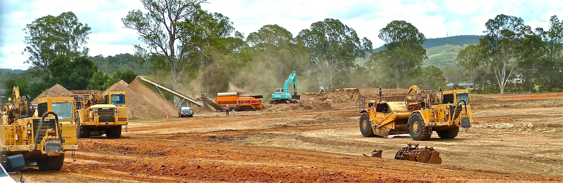 trucks for bridge and highway construction