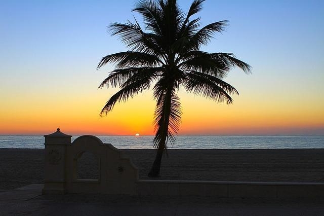 sunset over florida beach