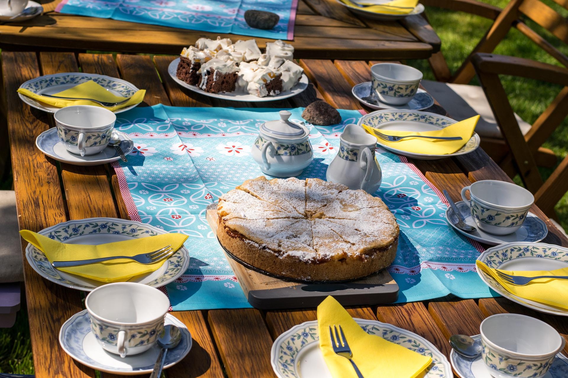 table set for family gathering