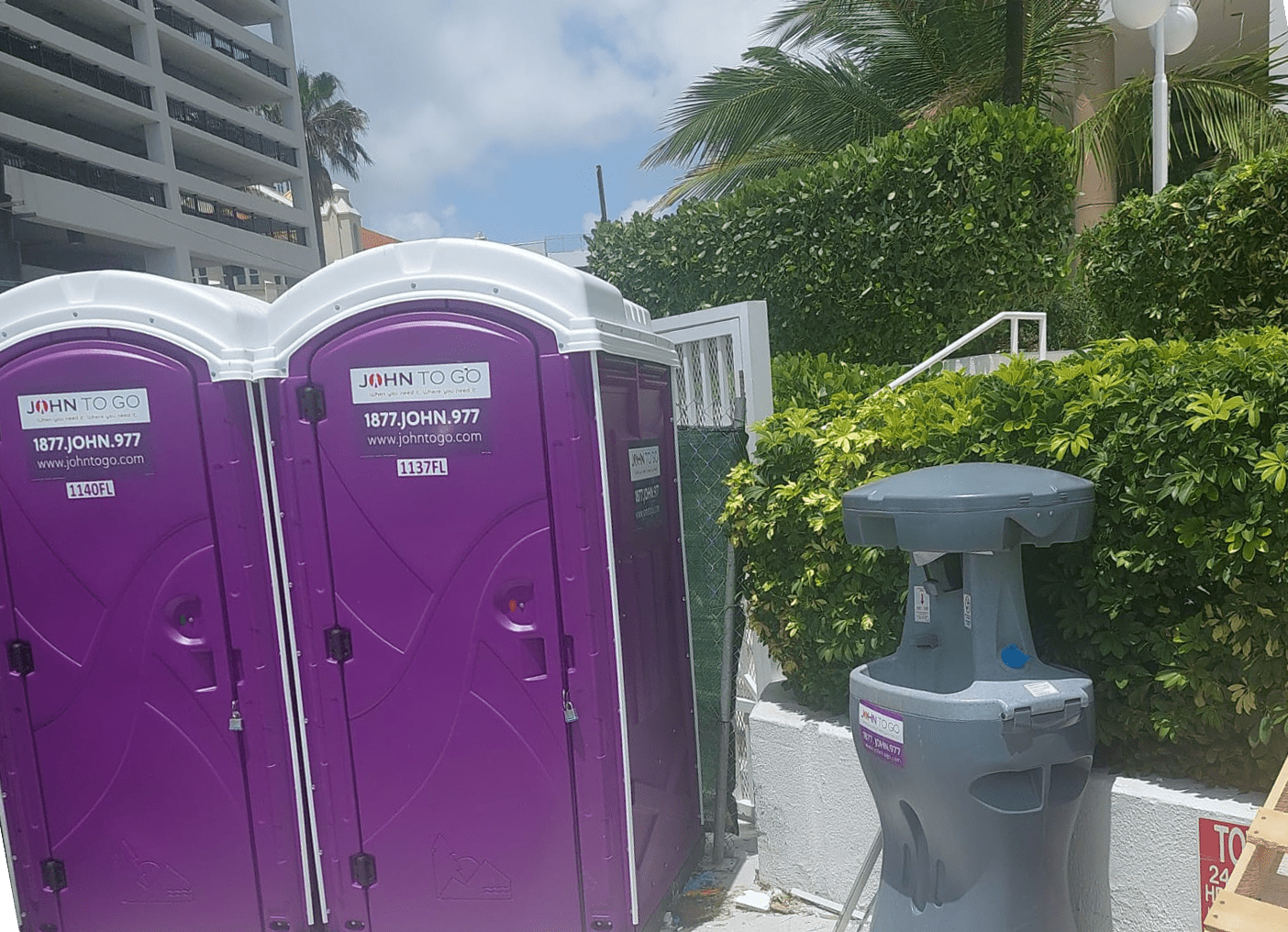 nice porta potty rental units