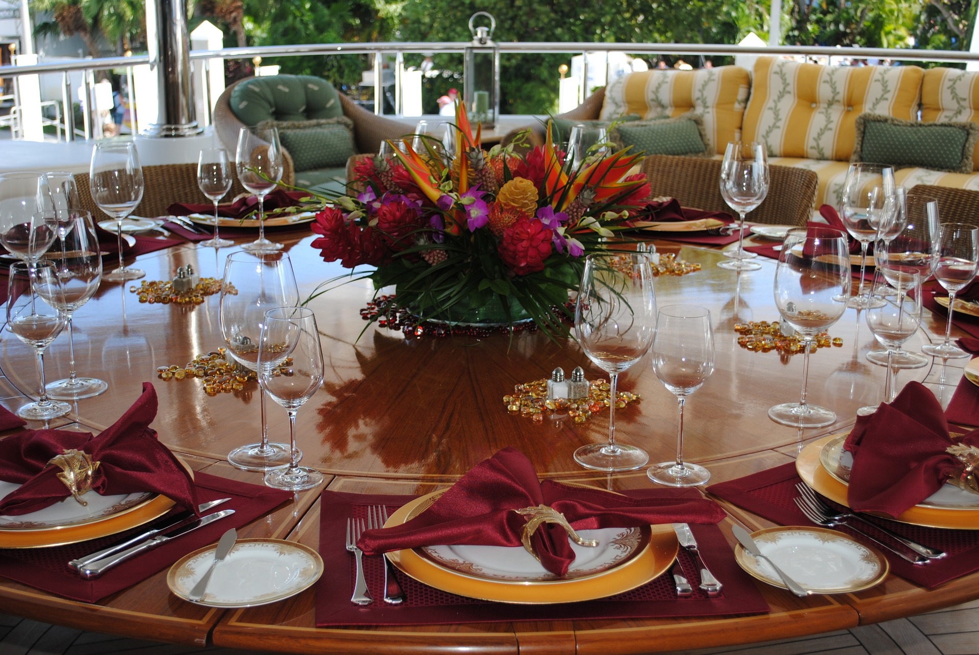 table set for luxury events