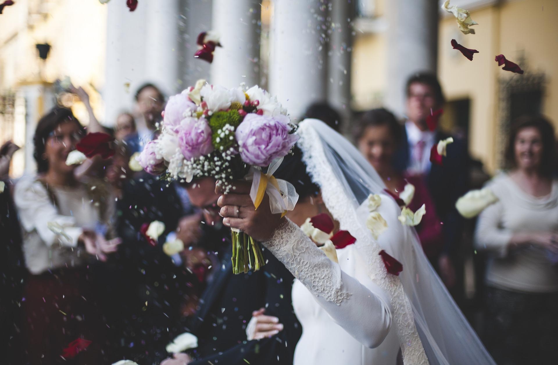 couple at wedding rehearsal event