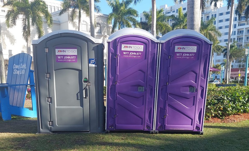 long term portable toilet rental at Florida resort