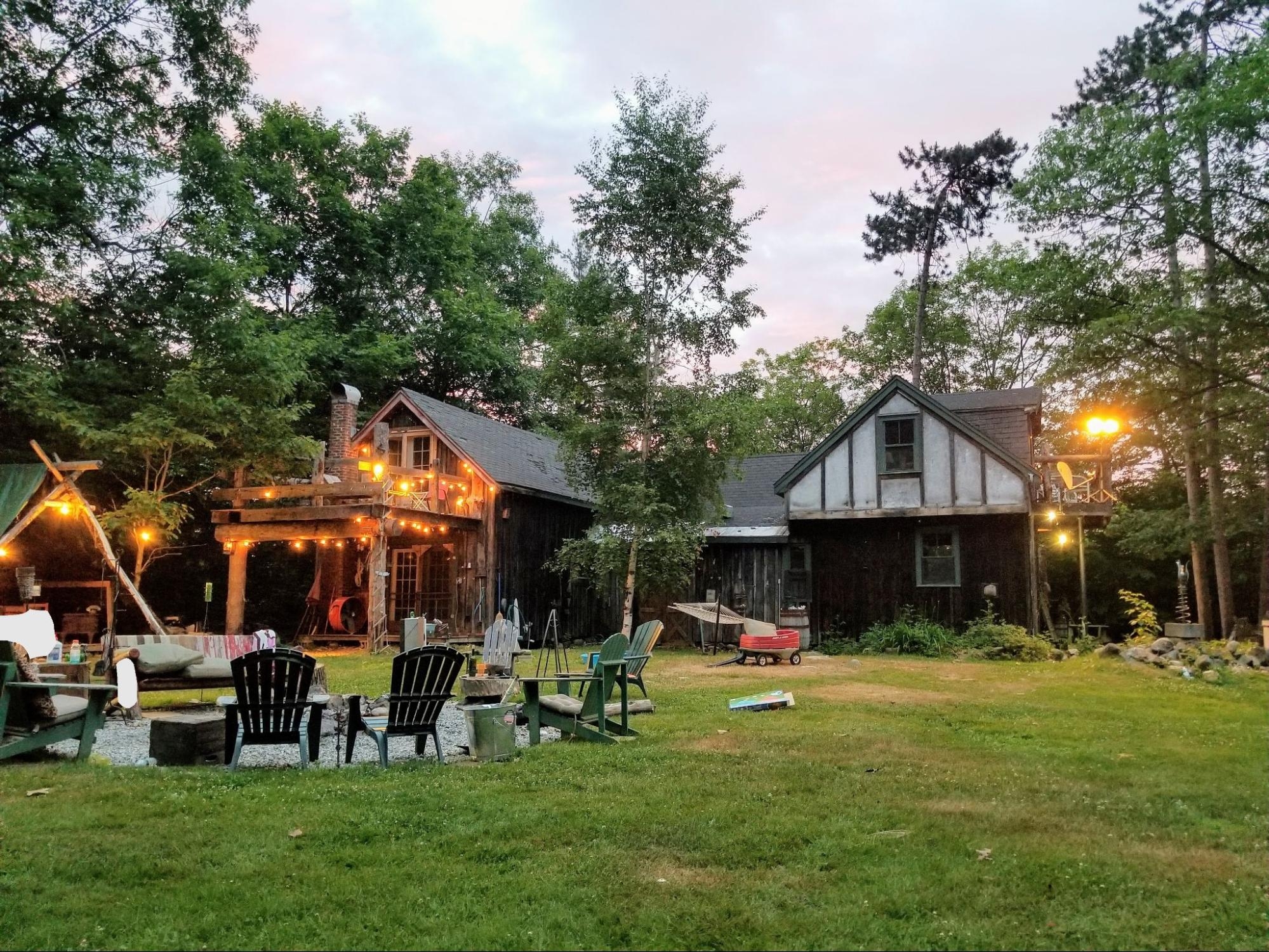 outdoor setup for neighborhood activities