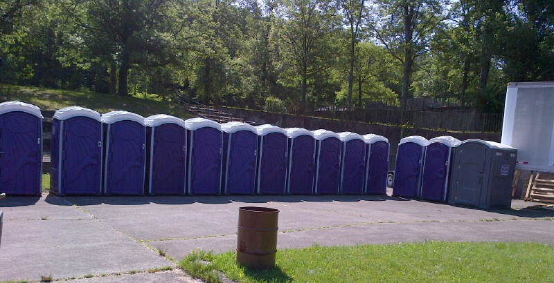 Event restroom porta potties