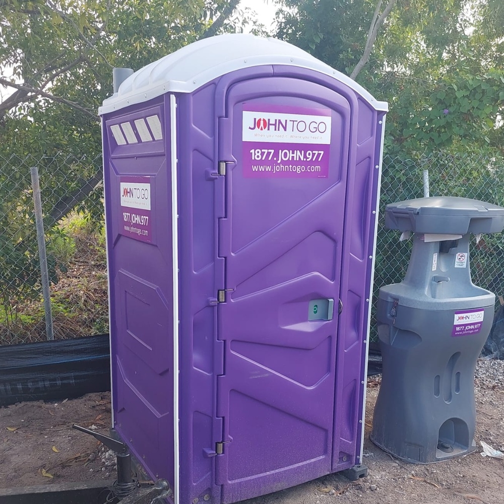 portable toilet and handwashing station