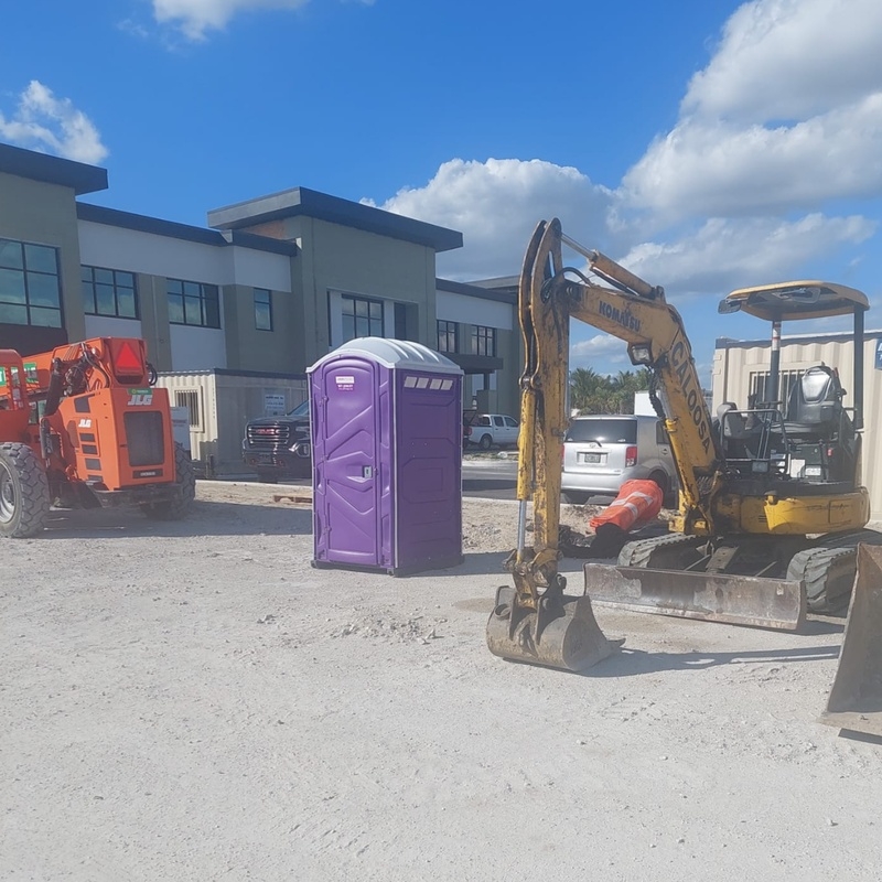 port o potty unit at construction site port o potty unit at construction site