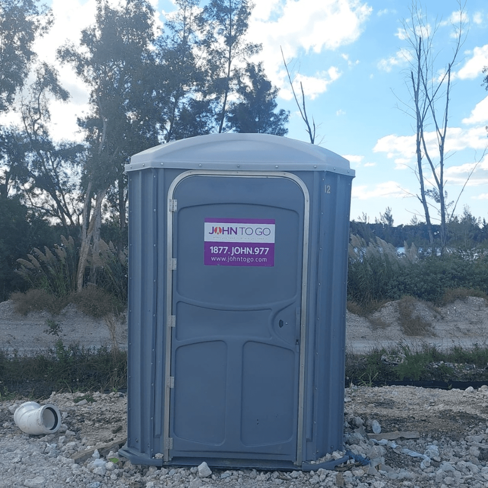 Porta potty at an outdoor event