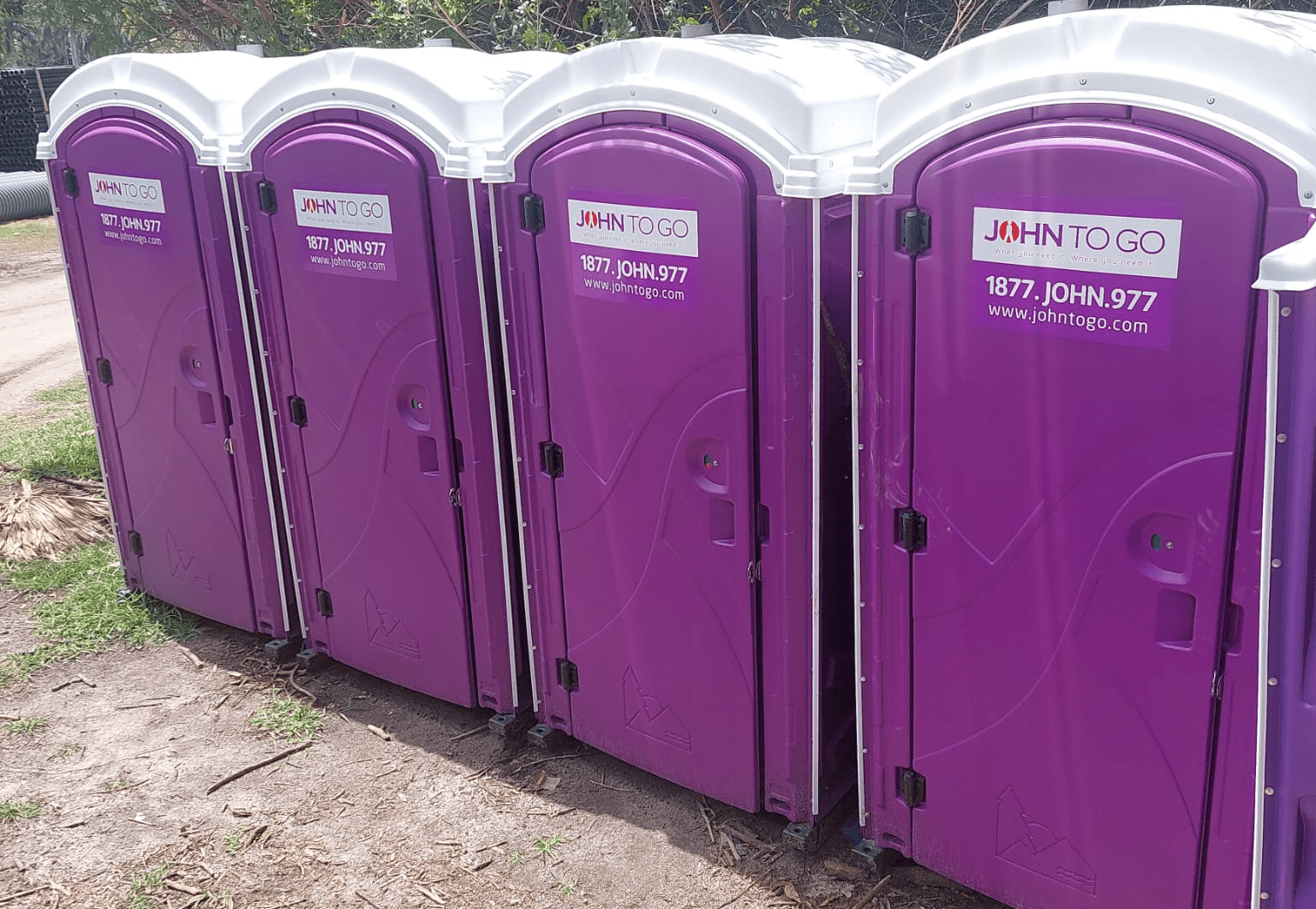 porta potty units from John To Go portable toilet supplier