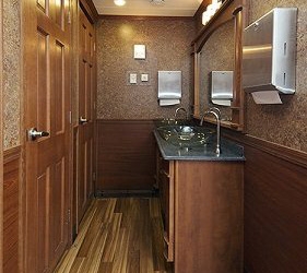 beautiful wedding restroom trailers for rent
