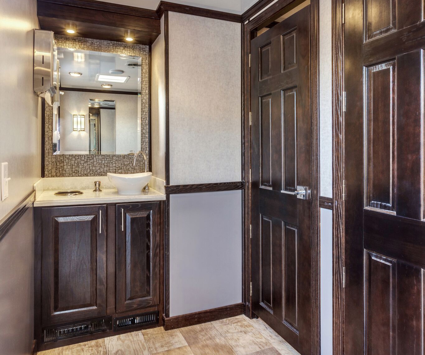 high-end wedding restroom trailers option