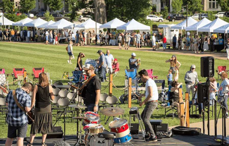 An outdoor gathering