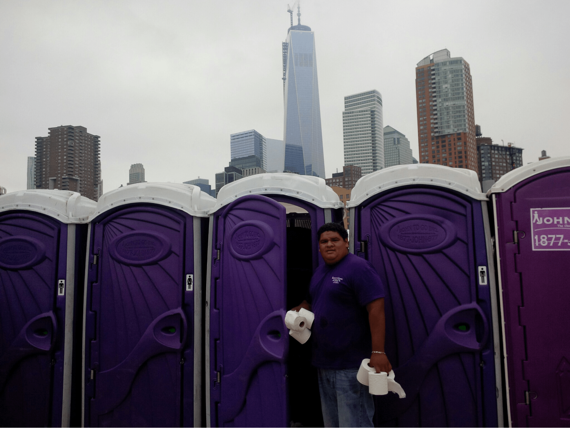 Cleaning and maintenance on our portable toilets