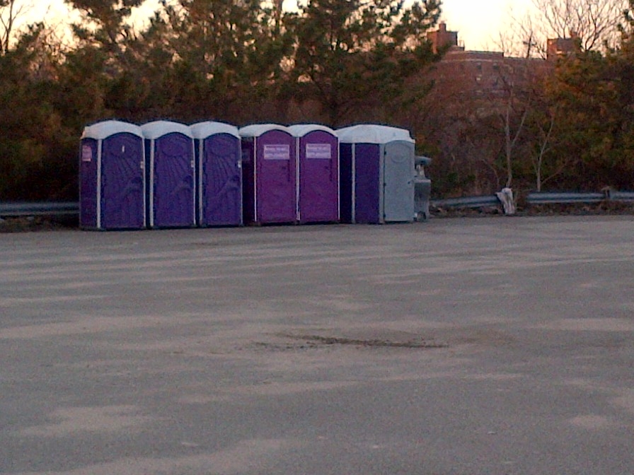 Portable toilet rental for disaster relief